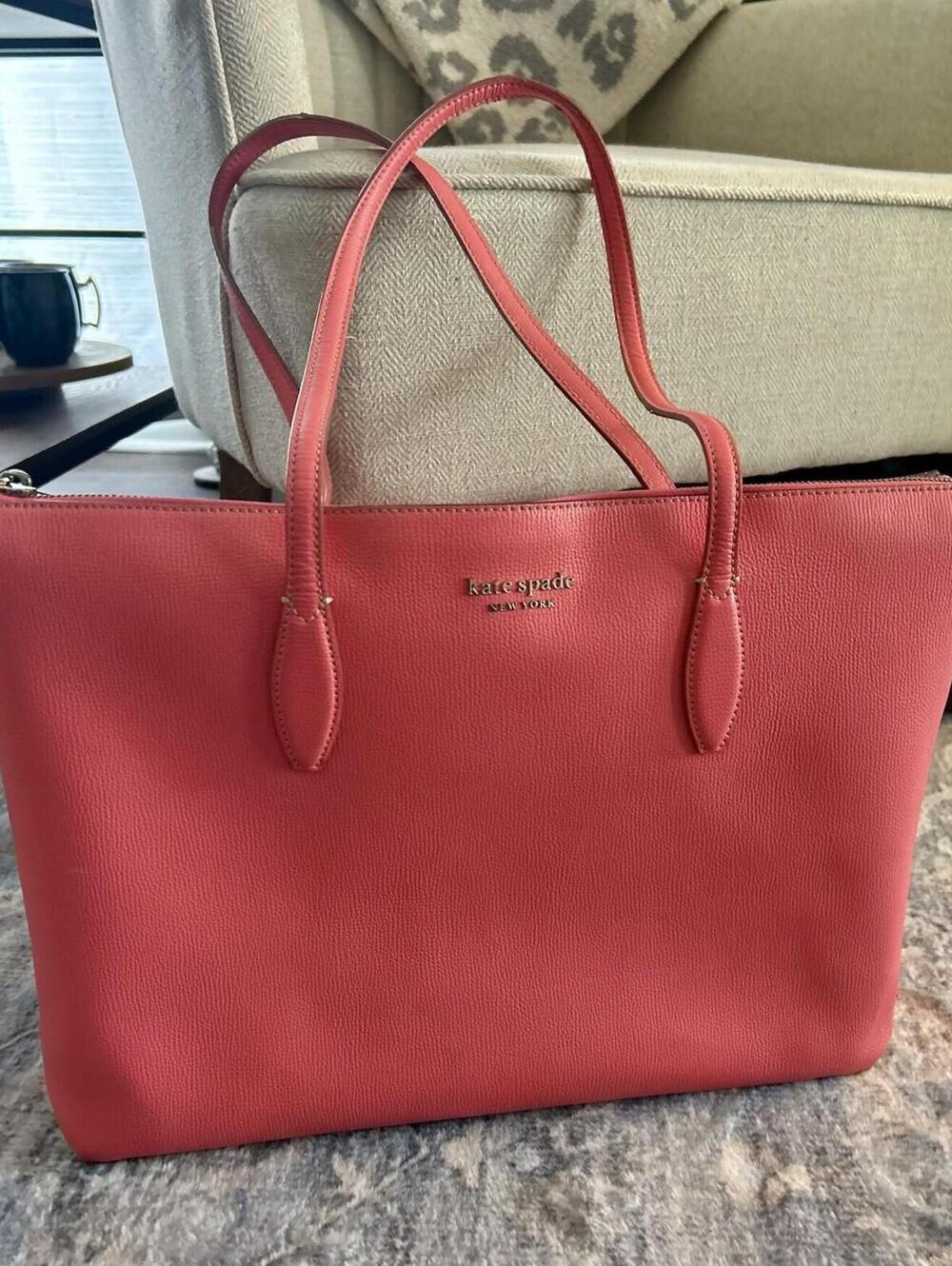 Kate Spade New York All Day Large Zip Top Tote (Peach Melba)